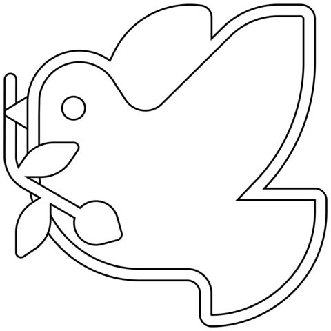 Dove Emoji Coloring Page